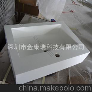 爆款白色复合亚克力人造石酒店台上洗脸盆 1件起批 深圳供应