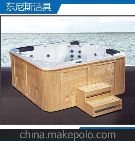 东尼斯 户外SPA大池亚克力多人浴缸 2米正方形亚克力按摩冲浪缸