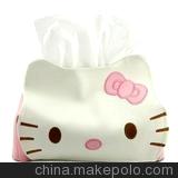 供应 厂家直销 hello kitty皮革纸巾抽