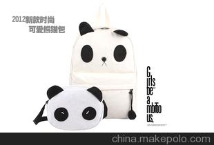 2012新款可爱憨囧熊猫包子母包书包双肩包学生包 女包 女包批发