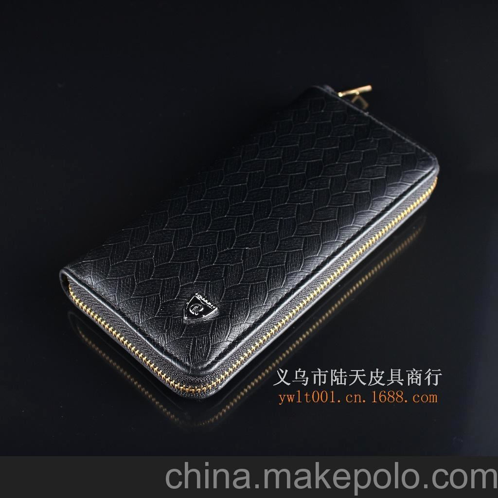 厂家供应批发男士仿皮男包 男士拉链真皮钱包 1比1高防皮手拿包