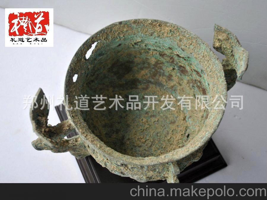 批发仿古青铜器工艺品摆件古饪食器 簋（gui）古玩收藏品商务礼品