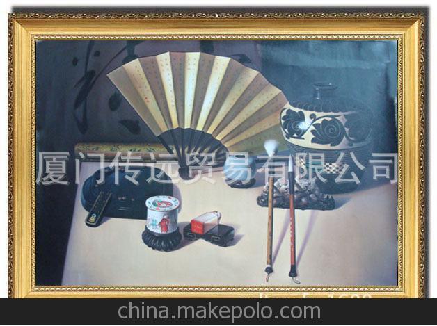 批发纯手绘写实景物文房墨宝油画