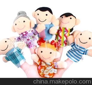 一家亲指偶 手偶 亲子互动/益智玩具/ 幼儿园教具 1包6个