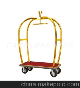 X-HG 行李车-砂银钢行李车-机场不锈钢行李车-酒店砂银钢行李车1