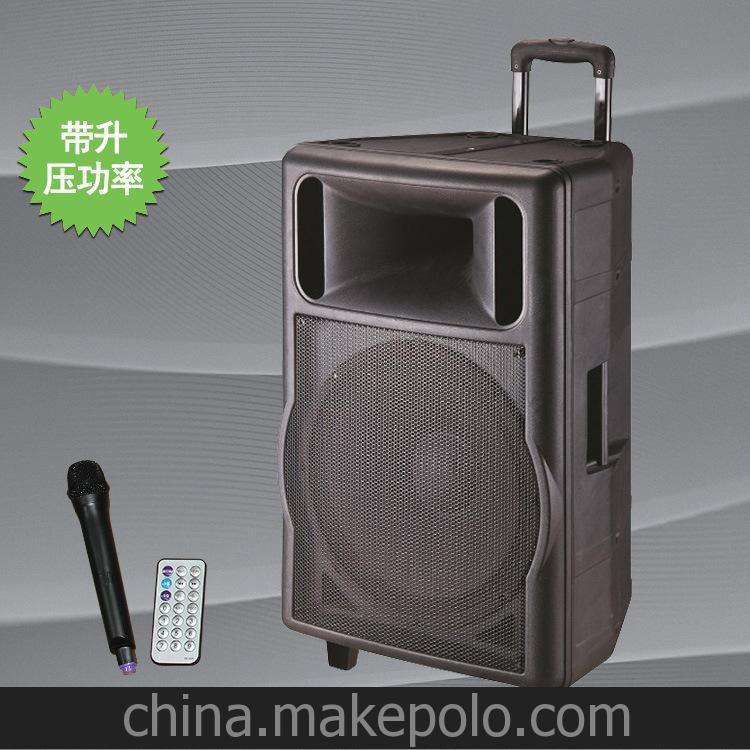 批发君豪广场舞专业音响，远程工程音箱 拉杆电瓶音响15A带录音