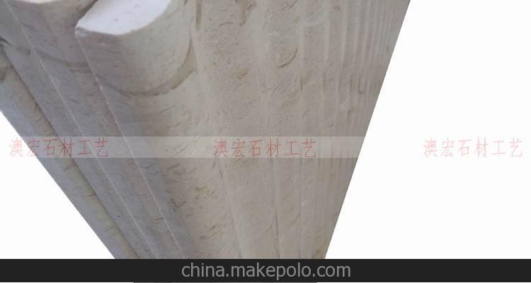 澳宏工艺 白玉兰方形柱 大理石方形柱 云浮石材 石材装饰 拉坑