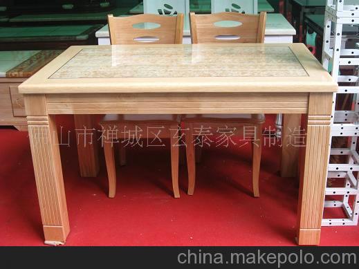 厂家直销）白色印花大理石餐桌，实木餐桌，石材家具，高档方桌