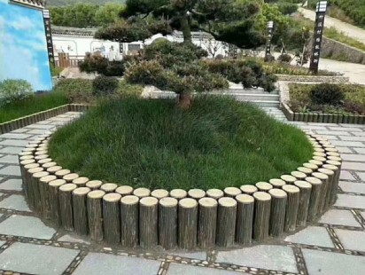 水泥仿木花箱案例